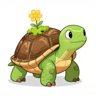 Turtle with a Mossy Shell