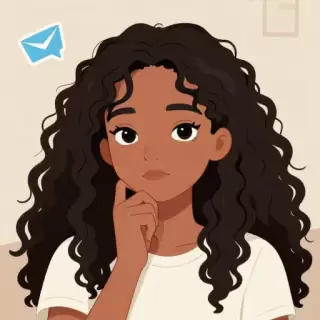 Latina Girl with Curly Hair