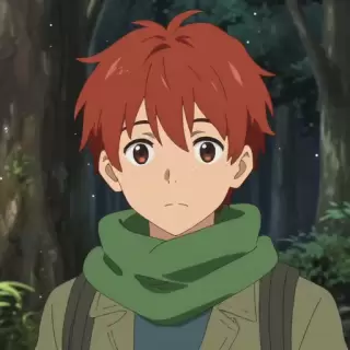 Redhead with Freckles and Green Scarf