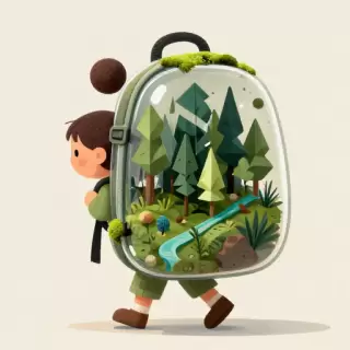 The Child Who Carries a Miniature Forest