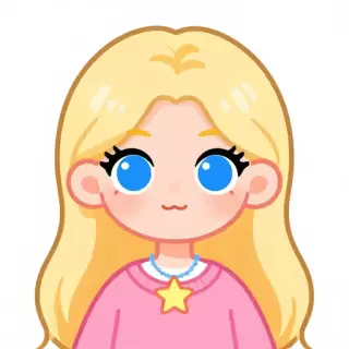 Blonde Caucasian Girl with Blue Eyes