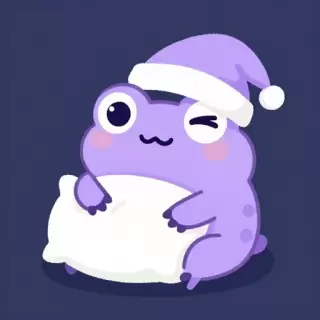 Lavender Sleepy Frog