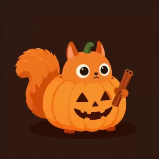 Pumpkin Spice Squirrel