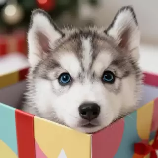 Peeking from Gift Box