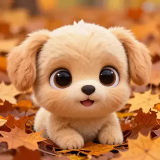 Playing in Autumn Leaves