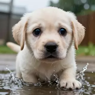 Splashing in Puddle