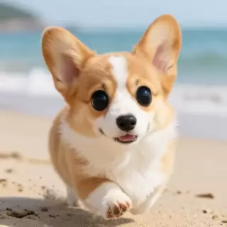 Running on Beach