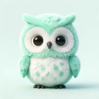 Mint Green Owl Creature