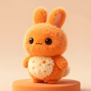 Tangerine Orange Bunny Sprite
