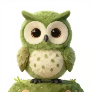 Olive Green Owl Sprite