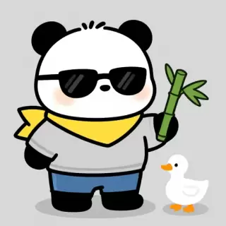 Trendy Panda with Scarf