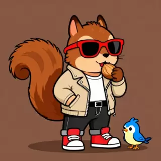 Stylish Squirrel with Jacket
