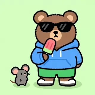 Chill Bear with Hoodie