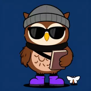 Trendy Owl with Beanie