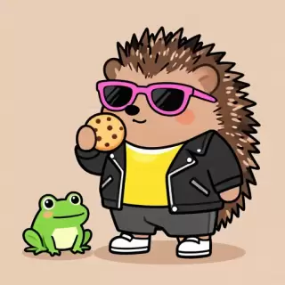 Swag Hedgehog with Jacket