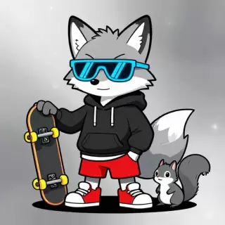 Cool Fox with Hoodie