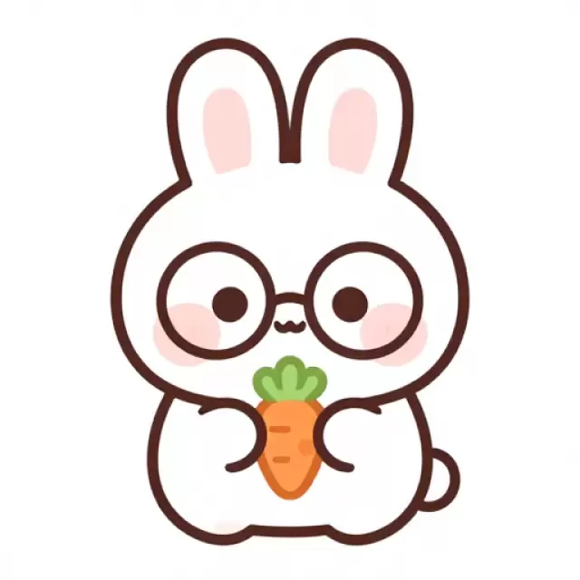 Chibi Bunny with Glasses