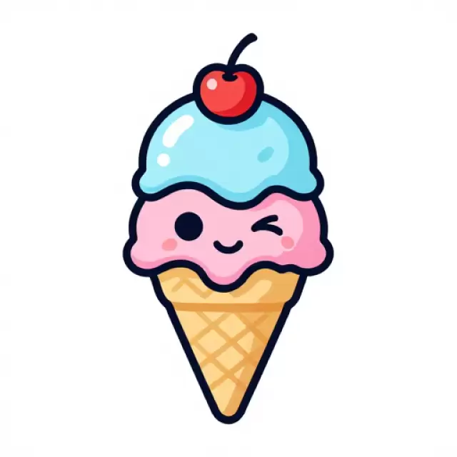 Winking Ice Cream Cone