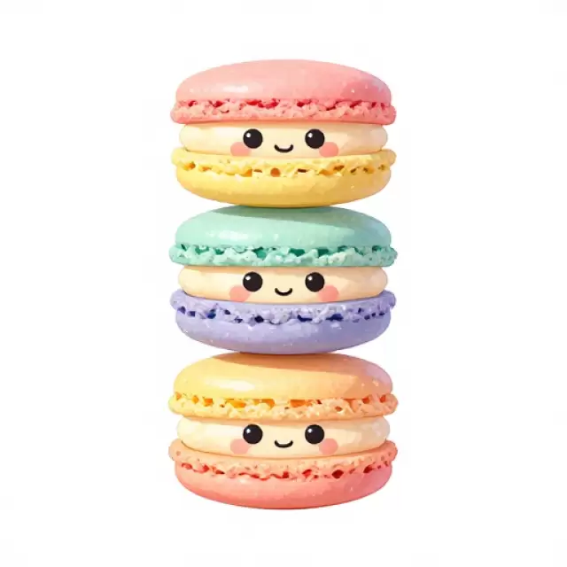 Rainbow Macaron Stack
