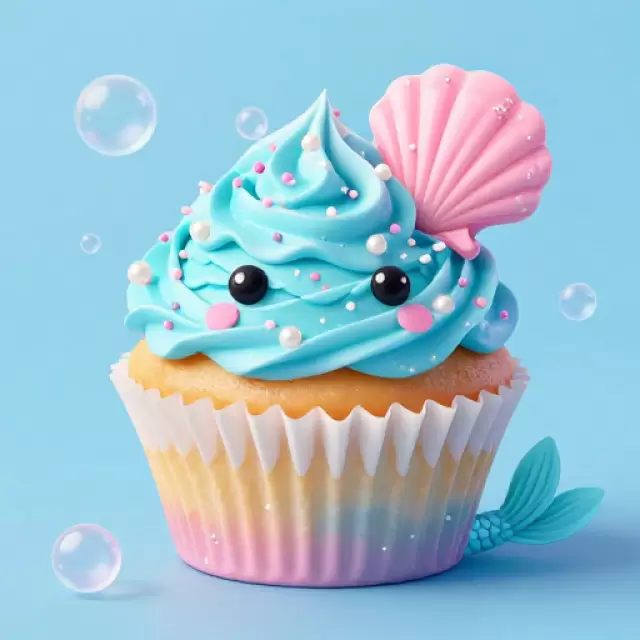 Mermaid Cupcake