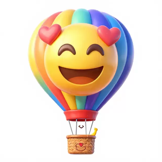 Hot Air Balloon with Hearts