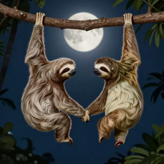 Sloth Pair Slow Dance