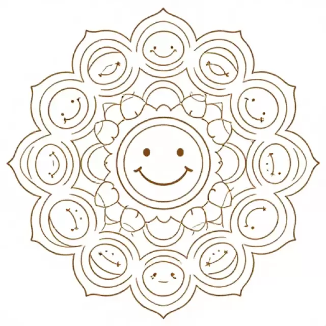 Symmetrical Cute Mandala
