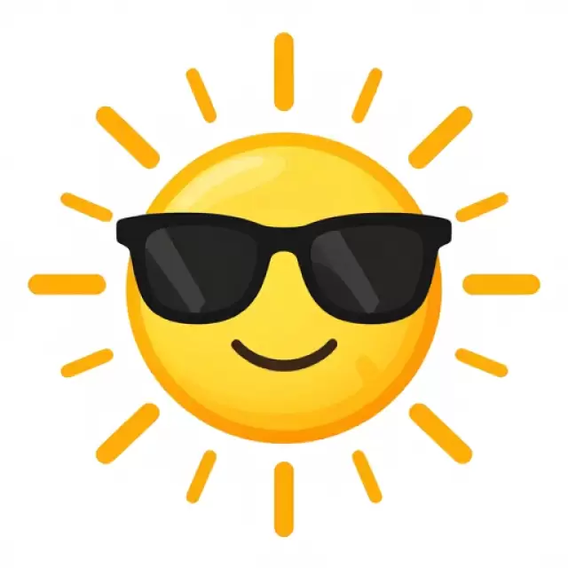 Happy Sun with Sunglasses