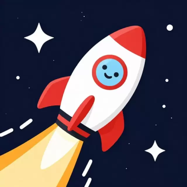 Space Rocket with Star Trail