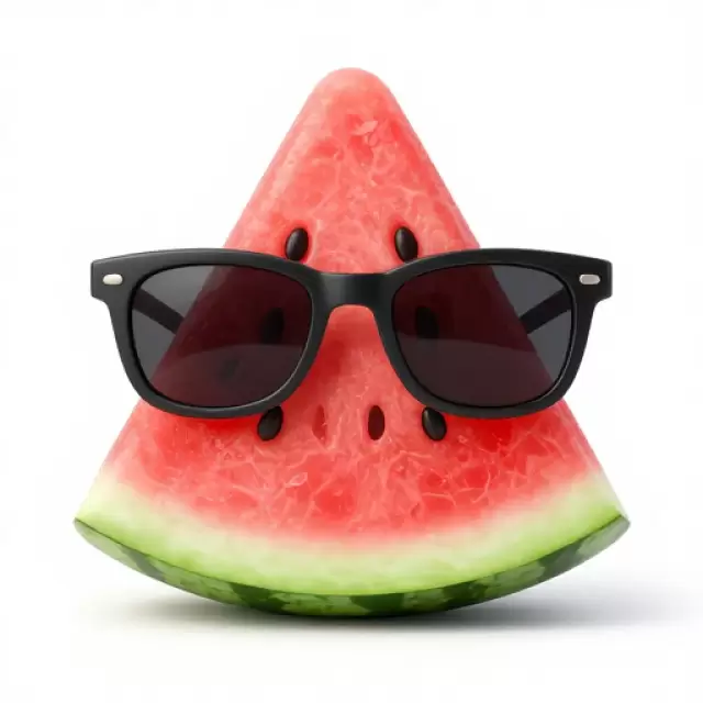 Watermelon Slice with Sunglasses