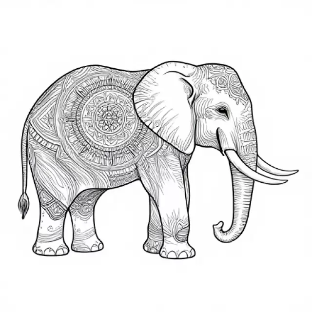 Elephant with Mandala