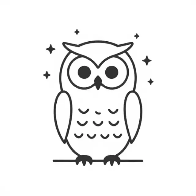 Owl with Stars