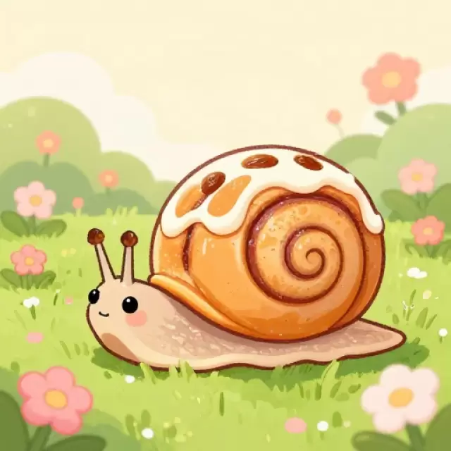 Snail Made of a Cinnamon Roll