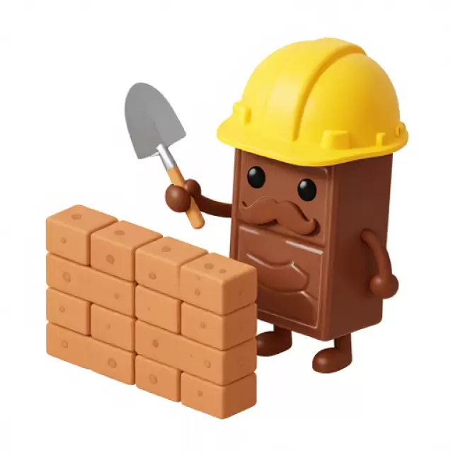 Construction Worker Brick of Chocolate