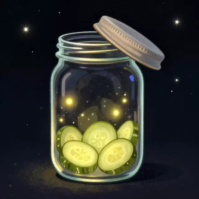 Mason Jar of Fireflies (Pickles)