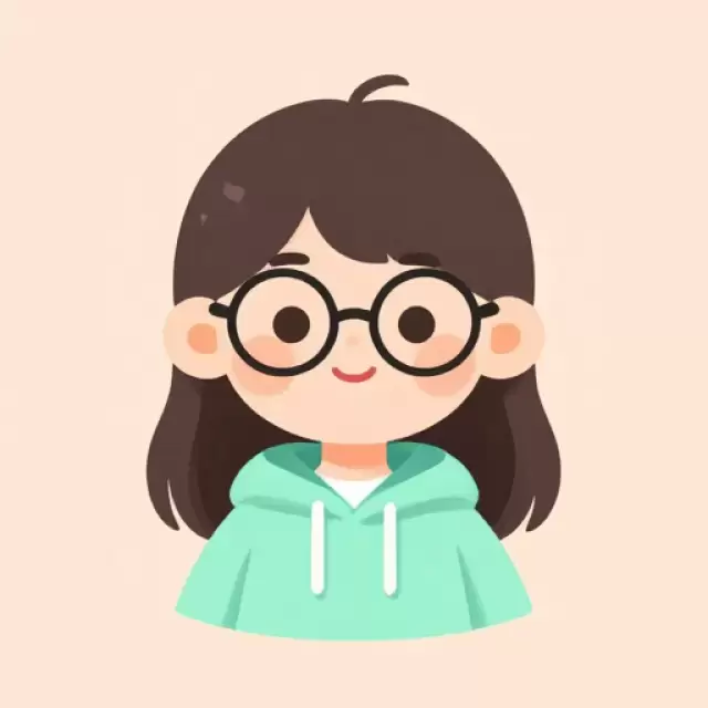 Cheerful Asian girl in mint hoodie