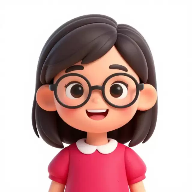 Cheerful Southeast Asian girl in berry dress