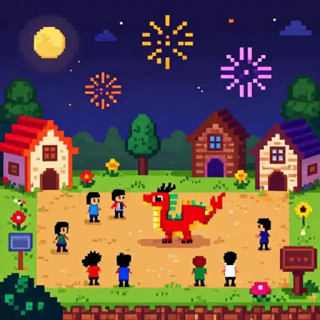 Pixel Art New Year