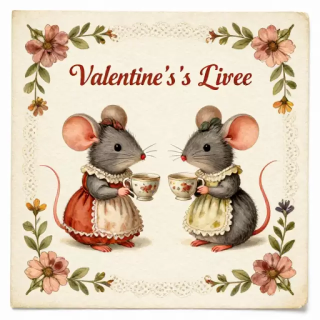 Vintage Valentine Card