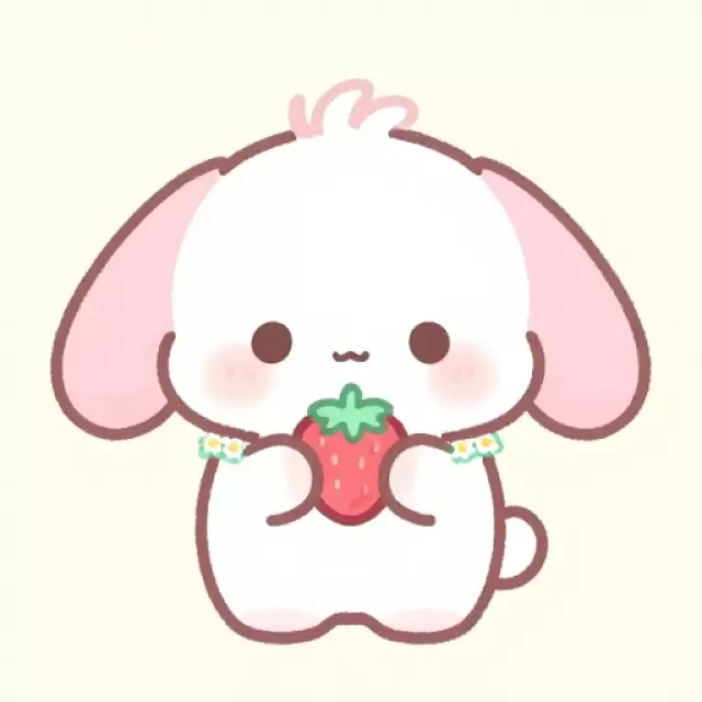 Pastel Bunny with Berries