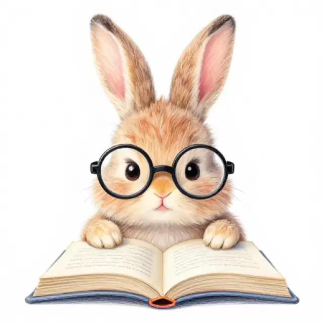 Bunny with Glasses