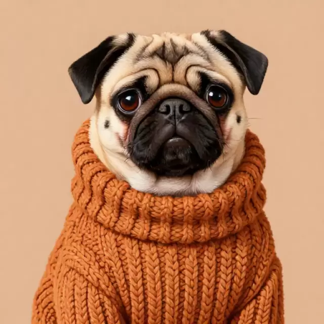 Pug in a Sweater