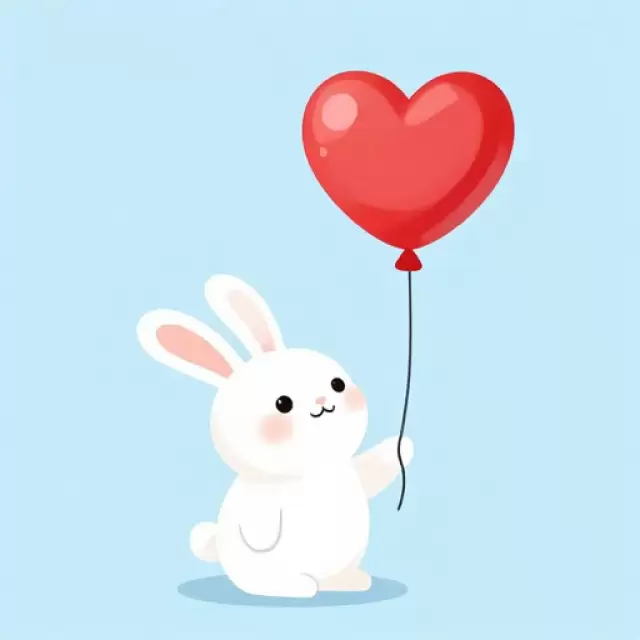 Bunny with a Balloon