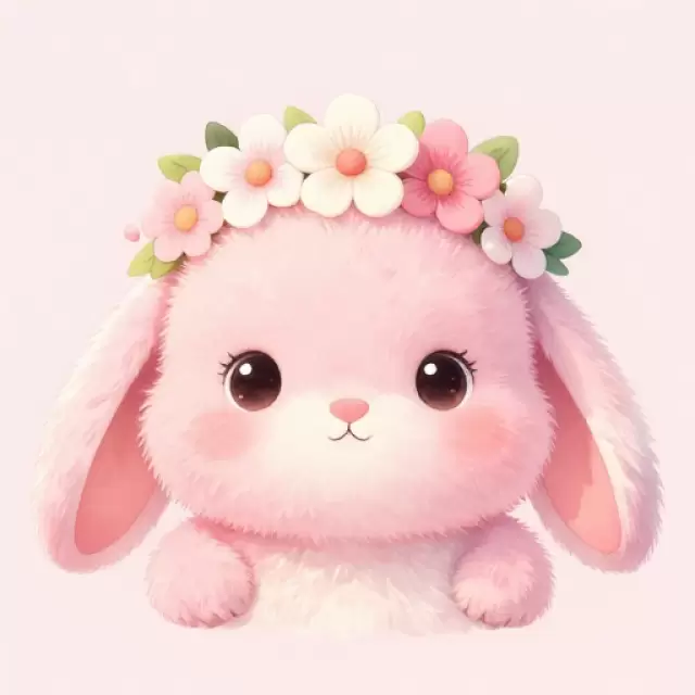 Pink Fluffy Bunny Avatar