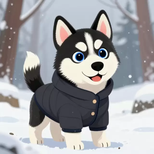 Husky Puppy Avatar