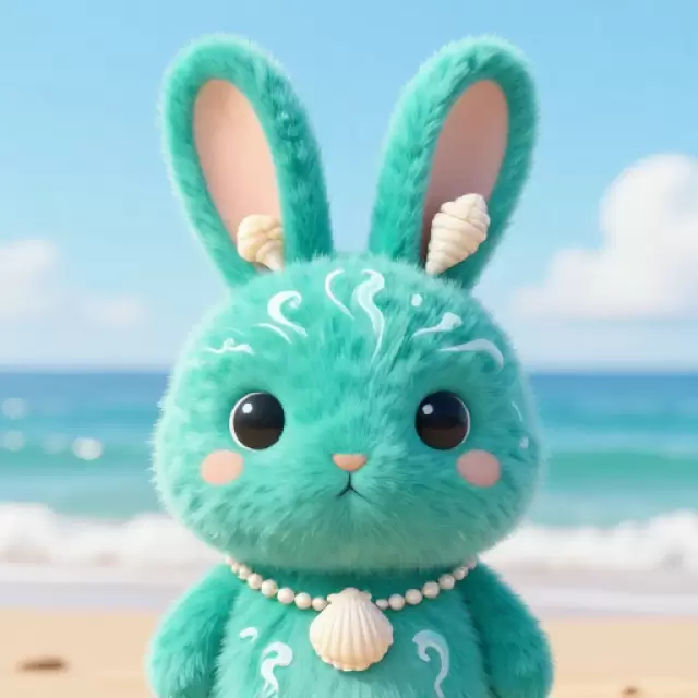 Teal Bunny Avatar