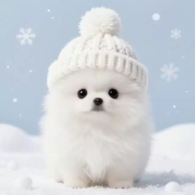 White Pomeranian Puppy