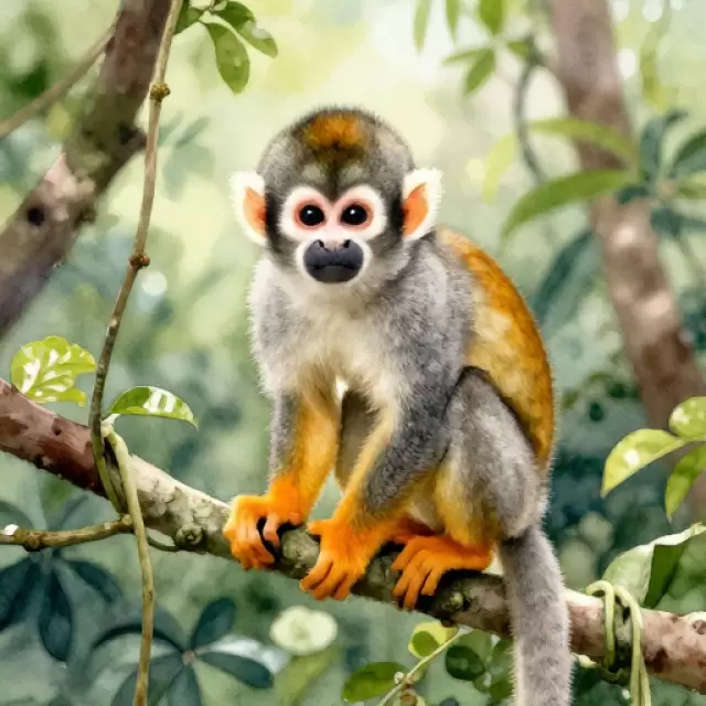 Gray Squirrel Monkey