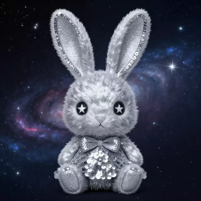 Silver Glitter Bunny