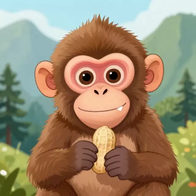 Brown Macaque Monkey